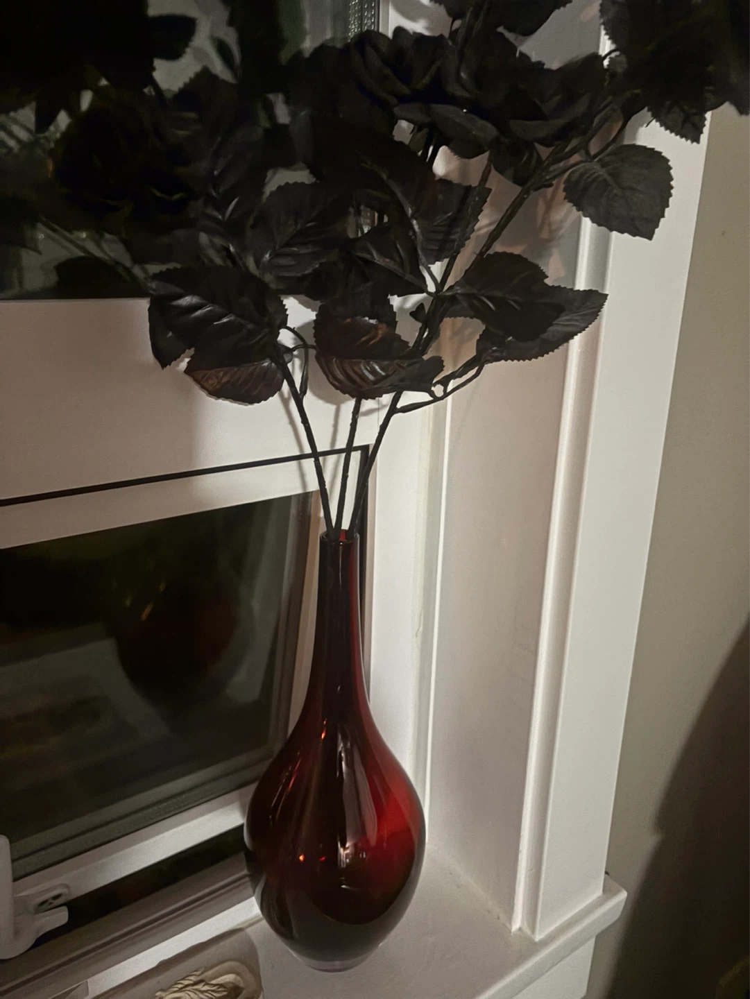 Red Glass Bud Vase