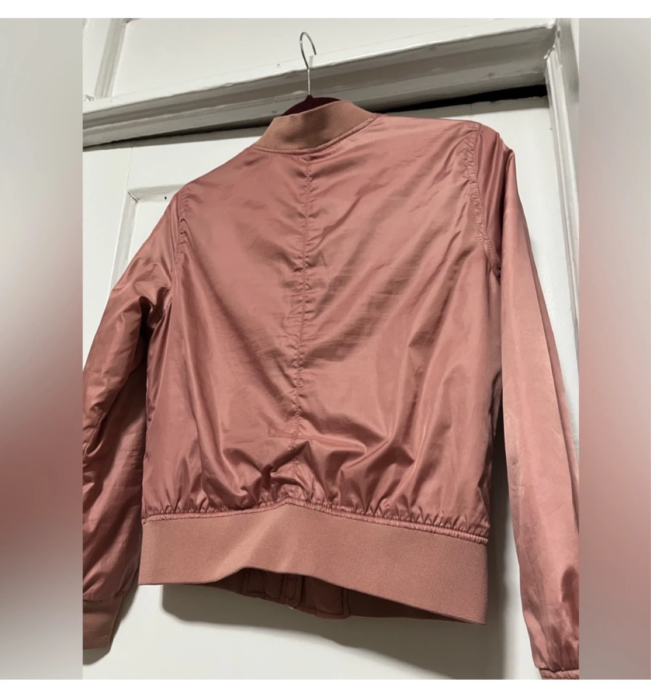 Basic Rose Gold Bomber Jacket - Size S 🌱 - photo 2