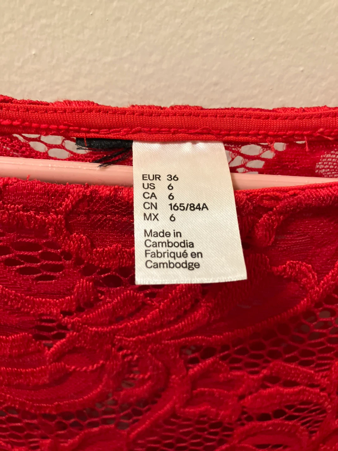 Red Lace Dress - Size 6 - photo 3