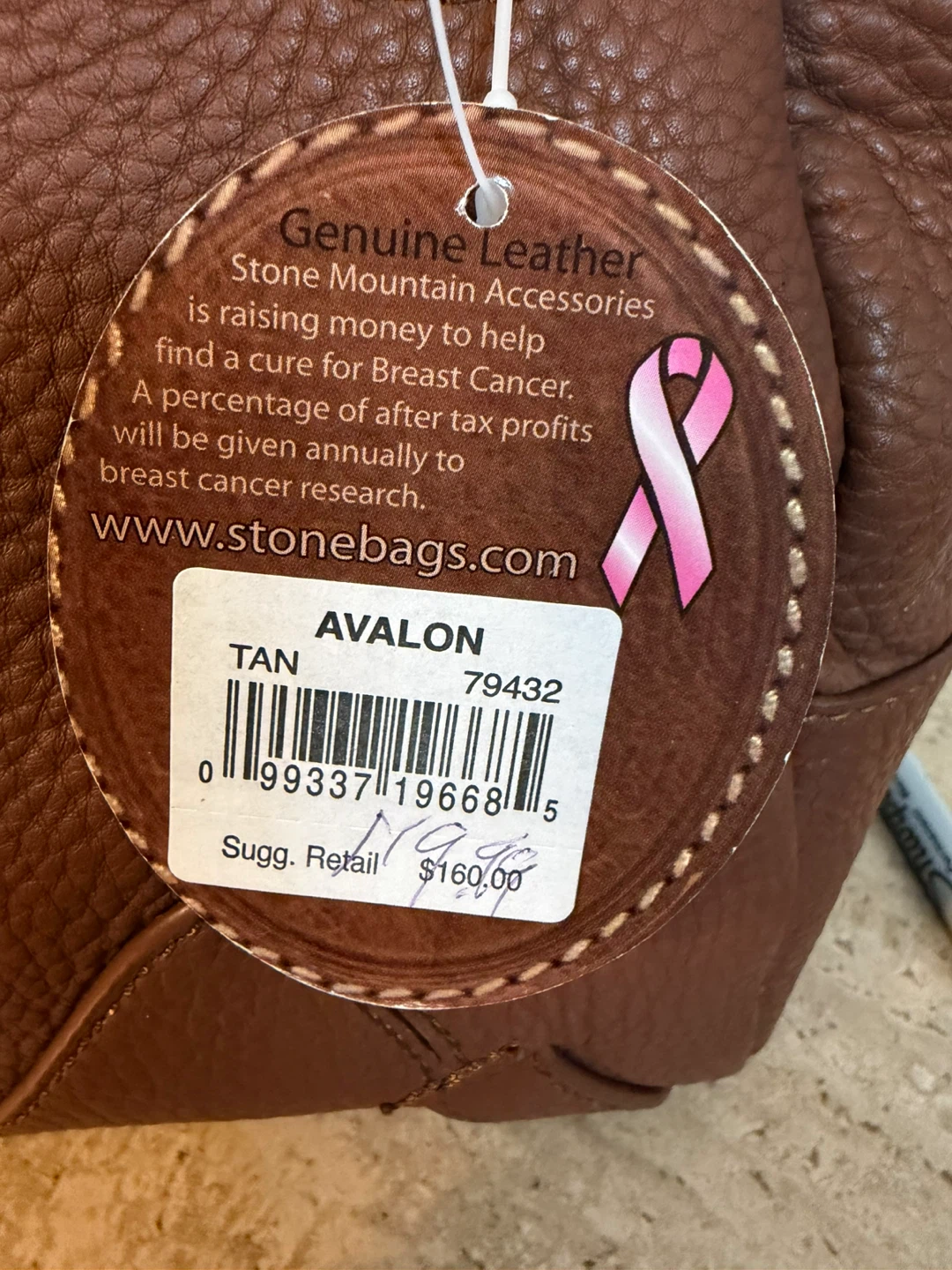 Stone Mountain Avalon Tan Leather Shoulder Bag - photo 4