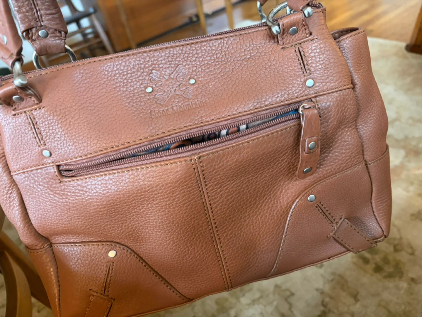Stone Mountain Avalon Tan Leather Shoulder Bag