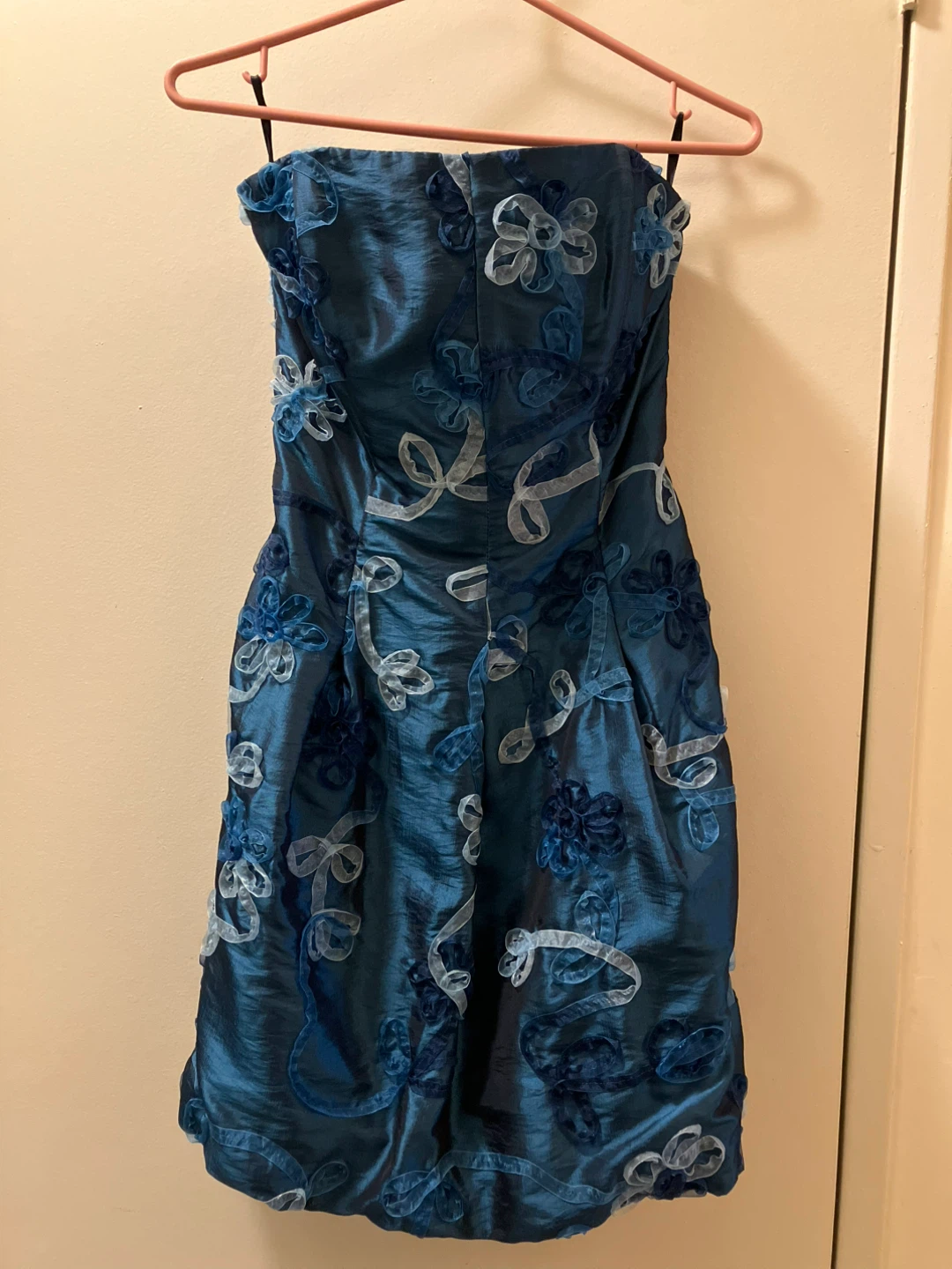 Cache Strapless Blue Dress Size 10 - photo 2