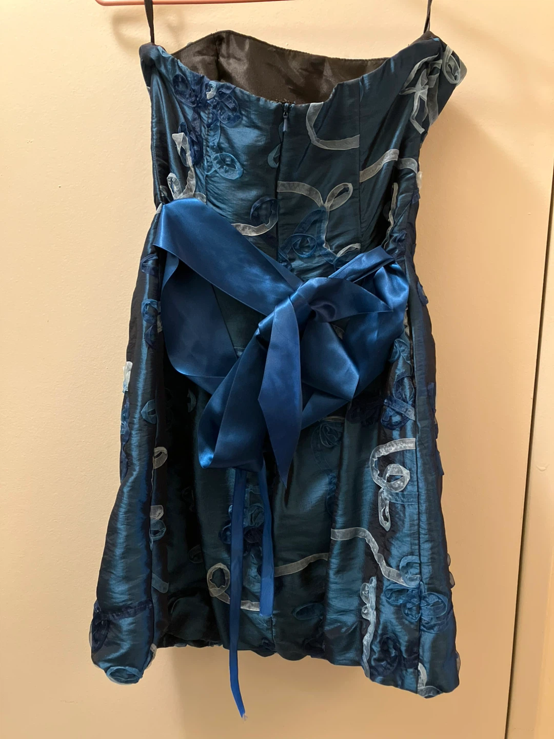 Cache Strapless Blue Dress Size 10 - photo 3