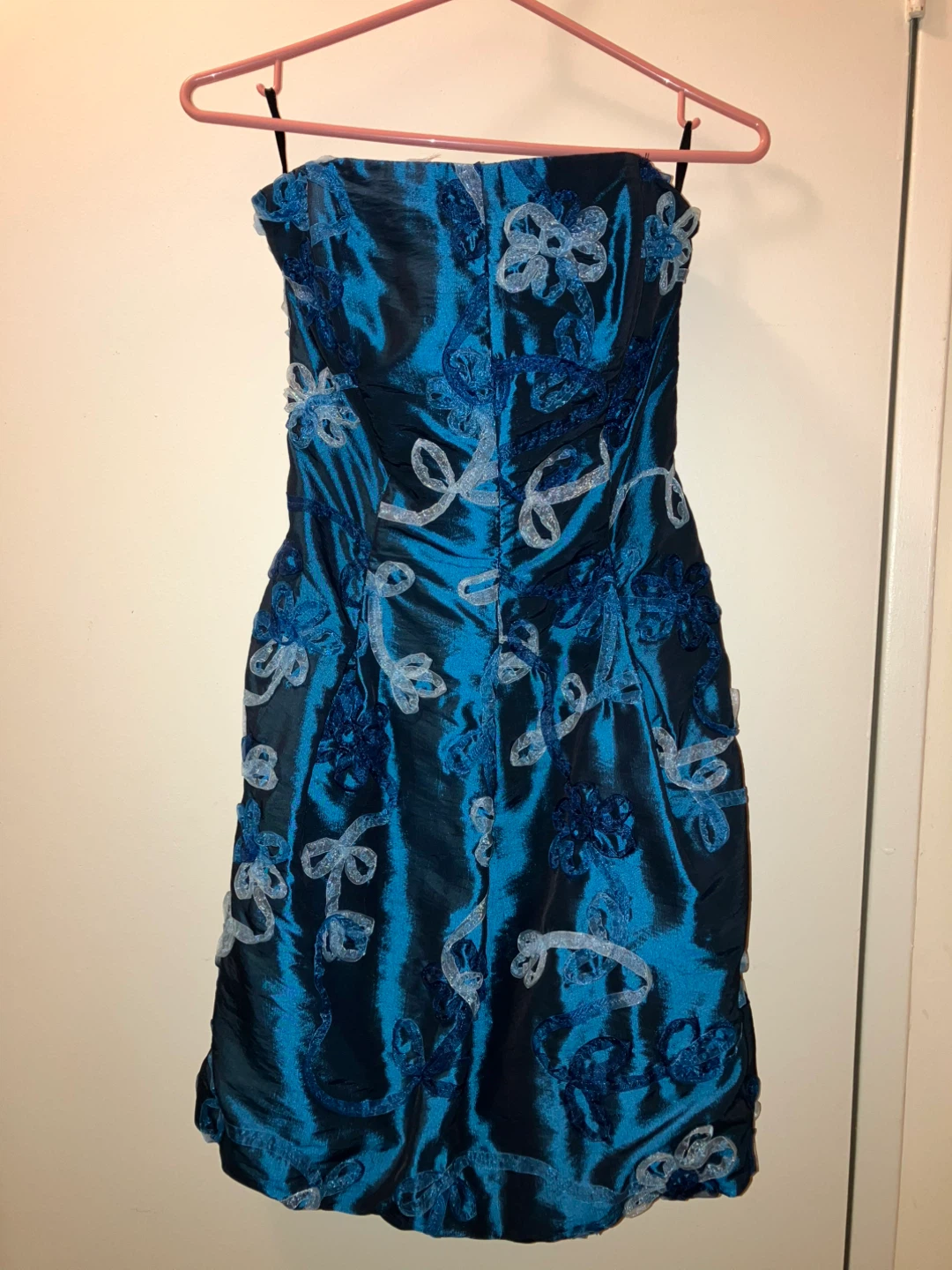 Cache Strapless Blue Dress Size 10