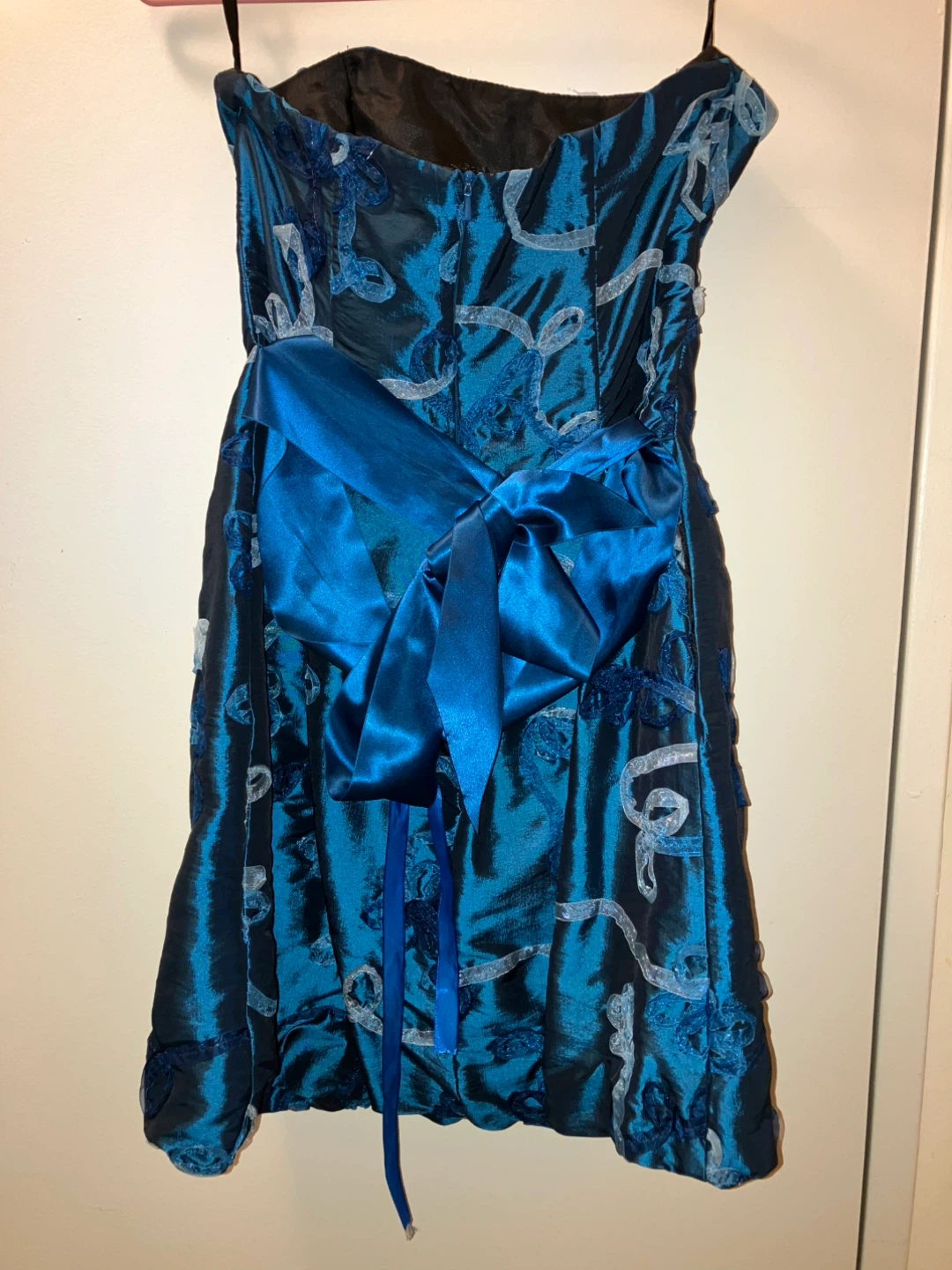 Cache Strapless Blue Dress Size 10 - photo 4