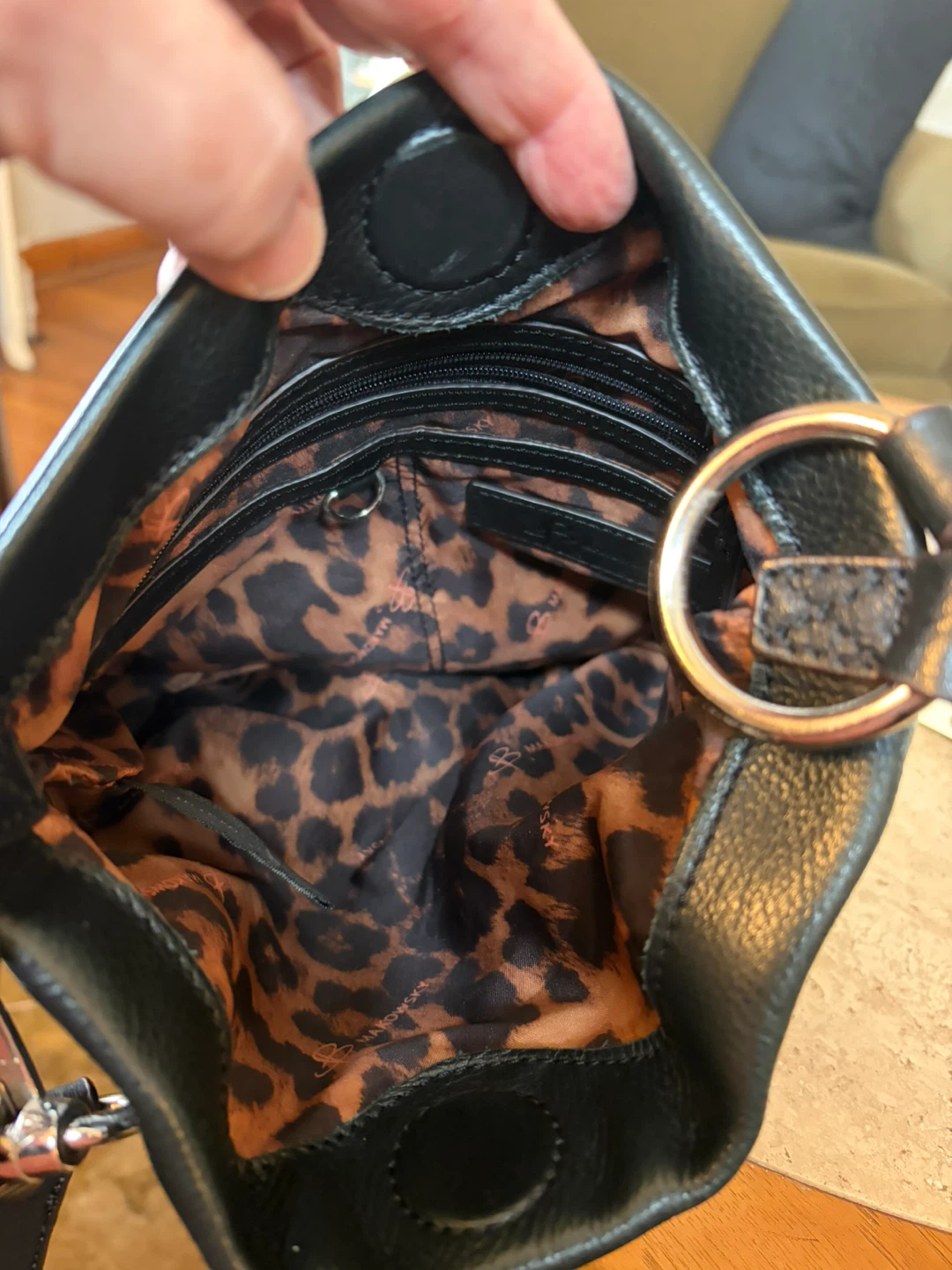 Black Leather Hobo Bag by B. Makowsky - photo 4