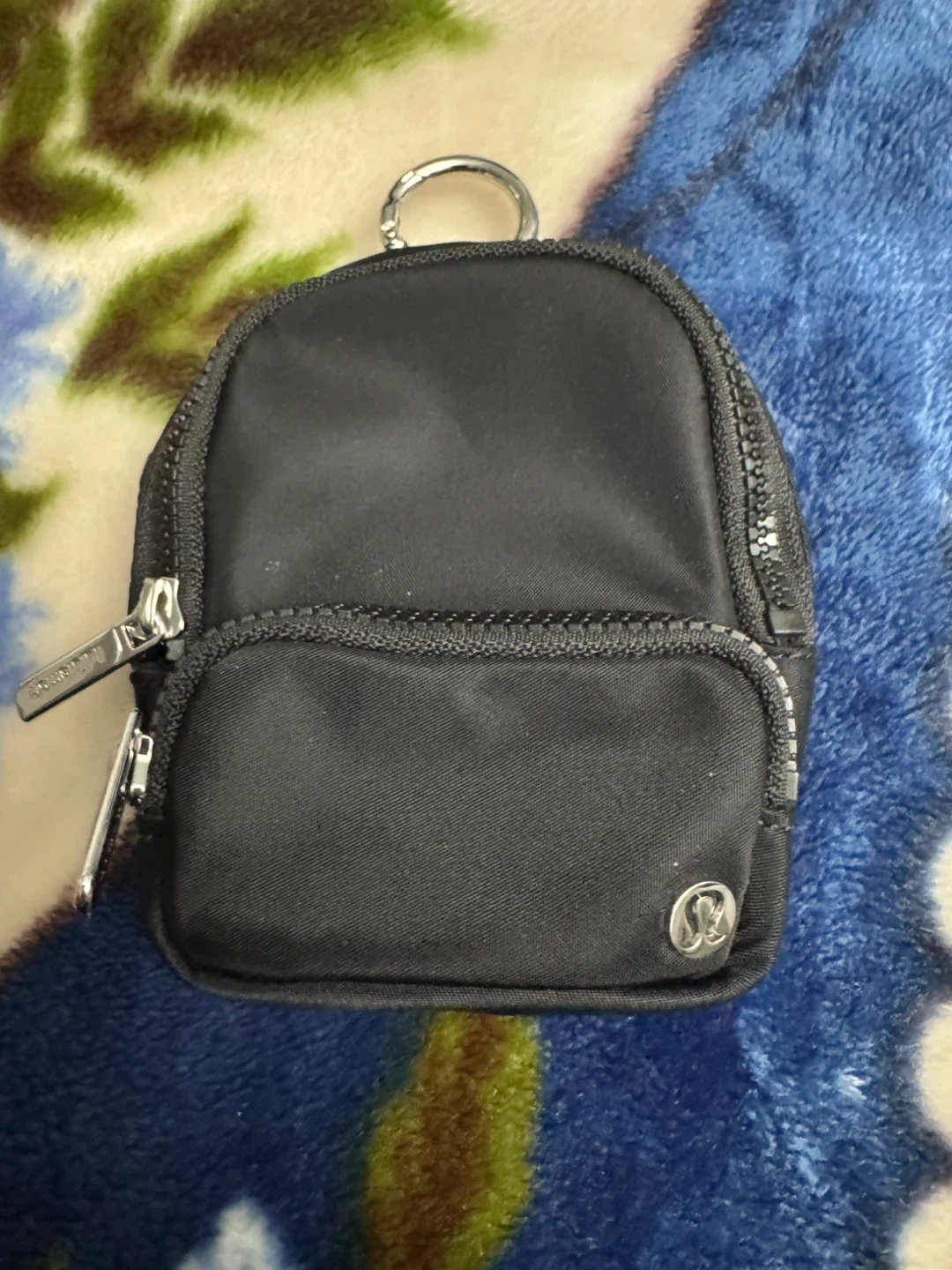 Lululemon Black Mini Backpack Keychain Pouch