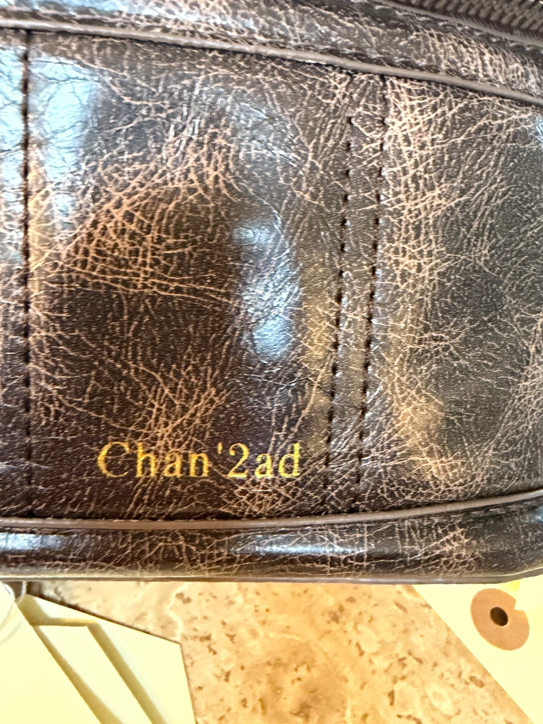 Chan 2ad Brown Faux Leather Top Handle Crossbody Bag - photo 2