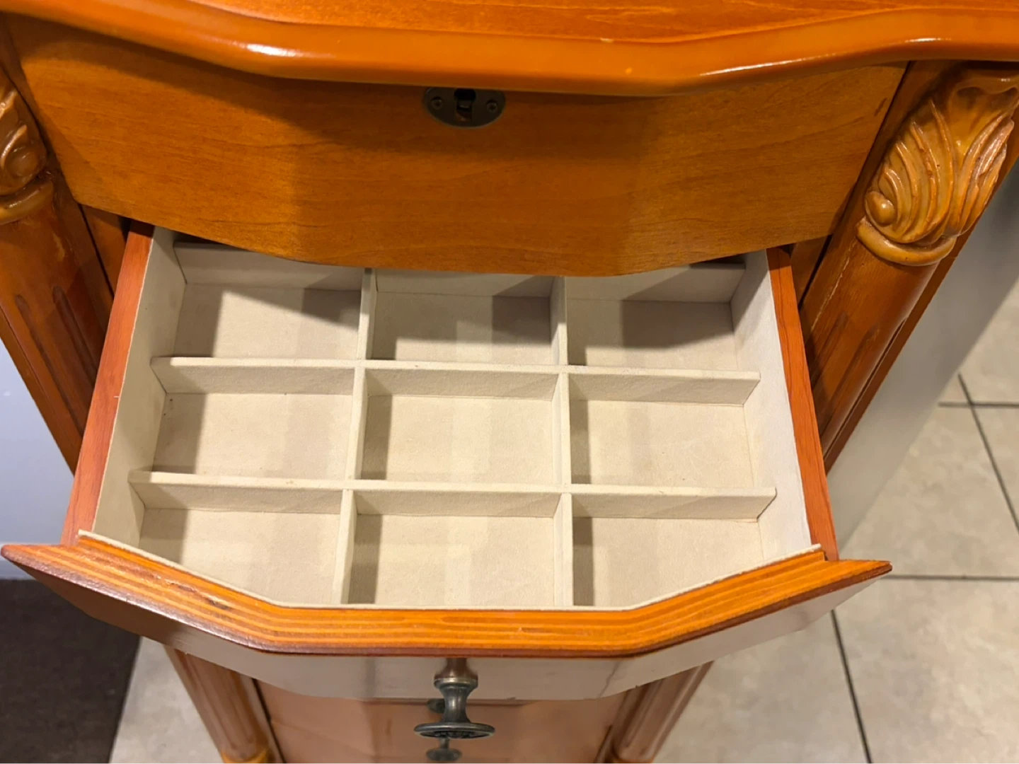 Wooden Jewelry Armoire with Mirror - photo 5