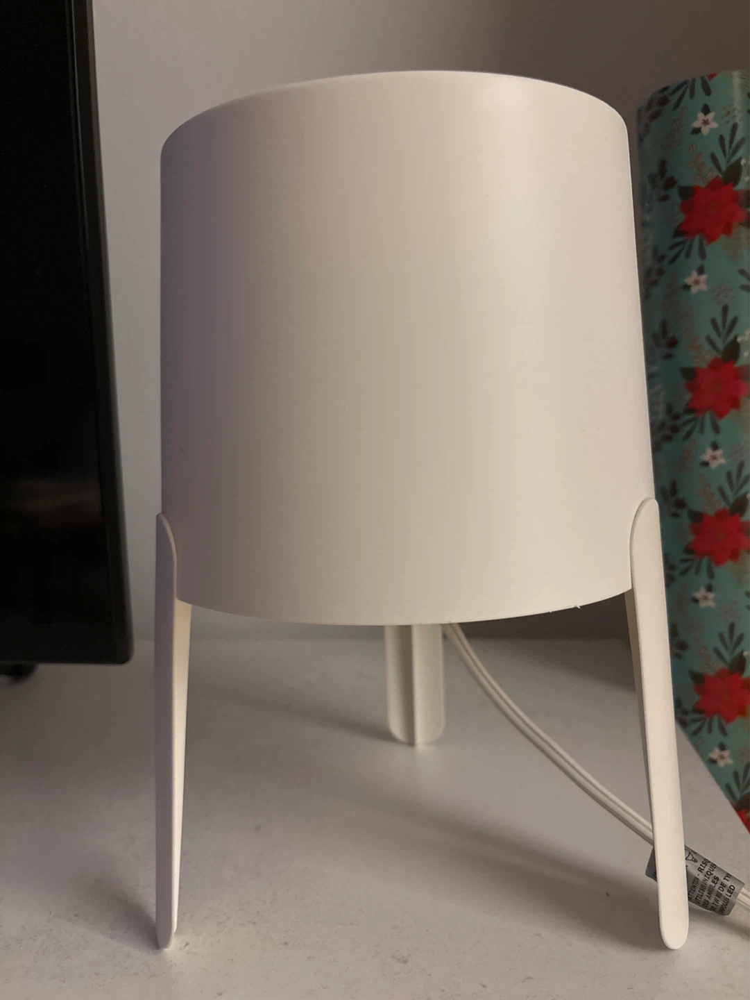IKEA White Cylinder Table Lamp