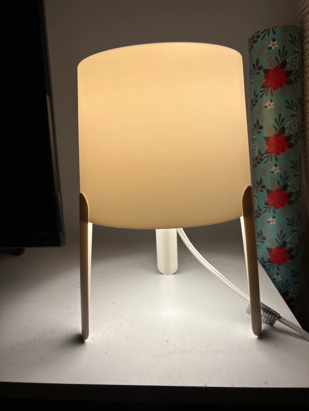 IKEA White Cylinder Table Lamp - photo 2