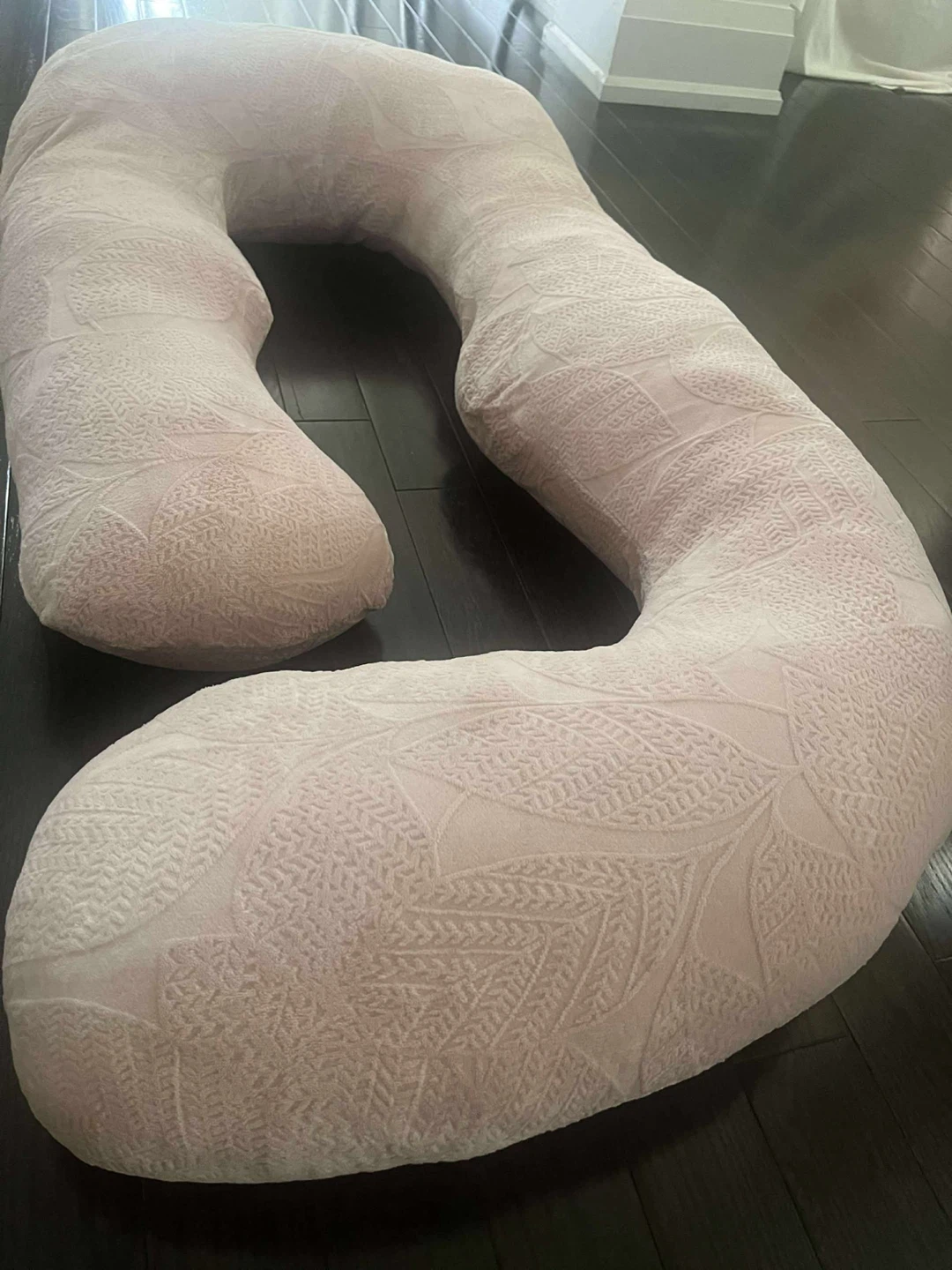 60 Inch U Shaped Full Body Pregnancy Pillow Dusty Pink - photo 3