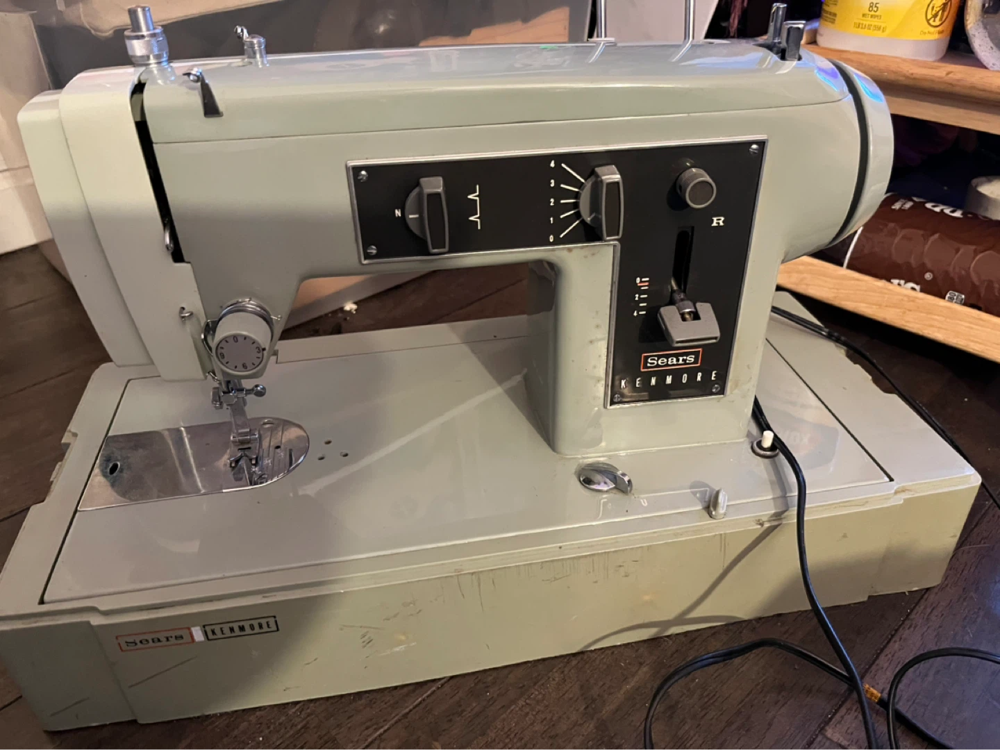 Vintage industrial Sears Genmore 1970 sewing machine with pedal