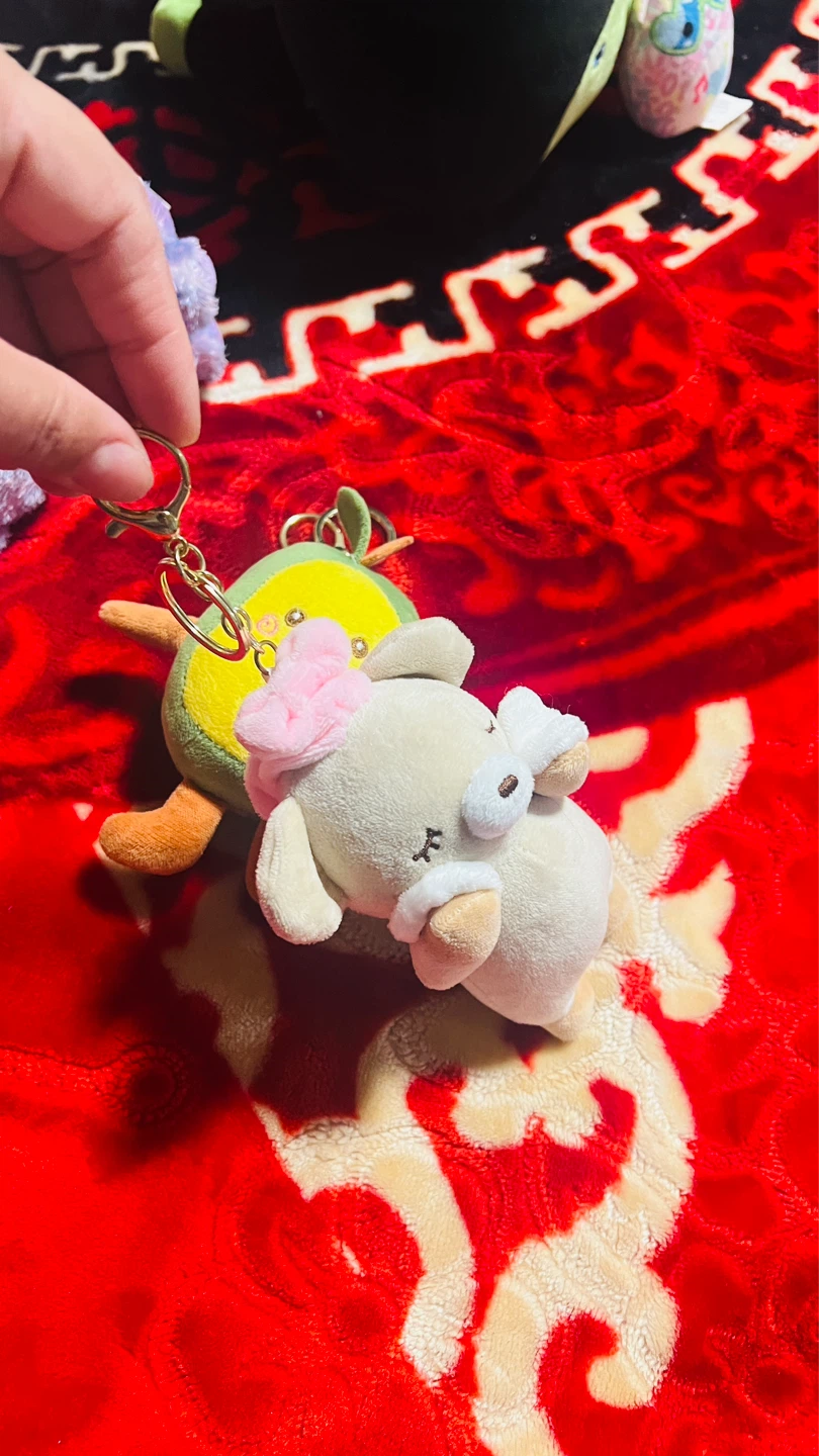 Plush Avocado and Bear Keychains - photo 2