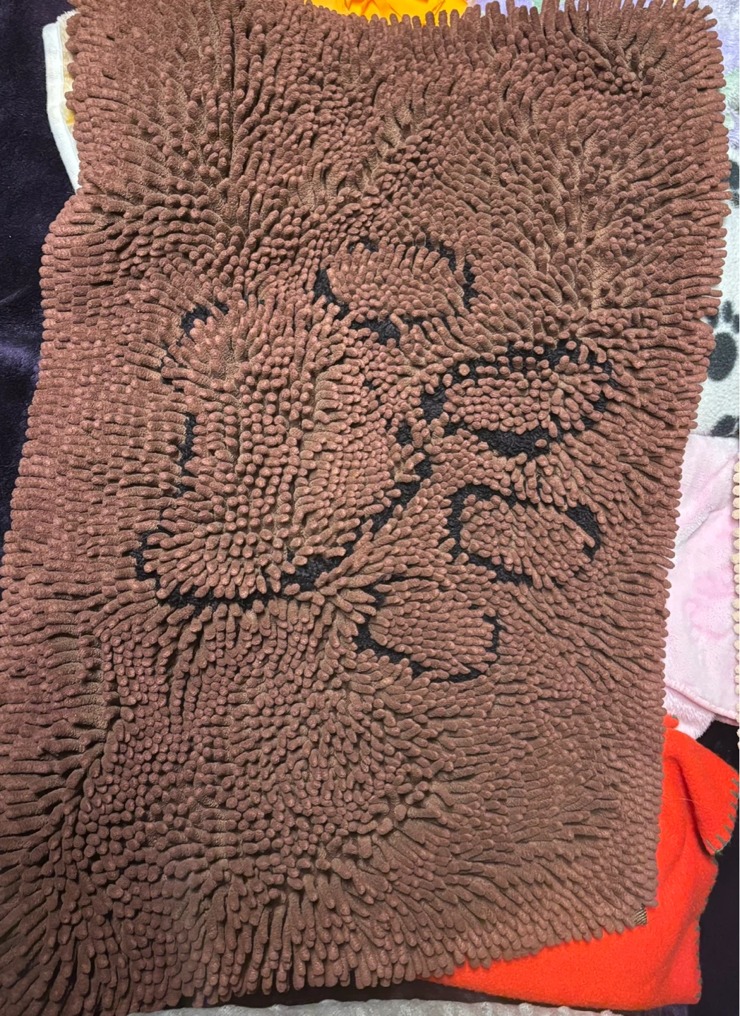 Brown Paw Print Mat