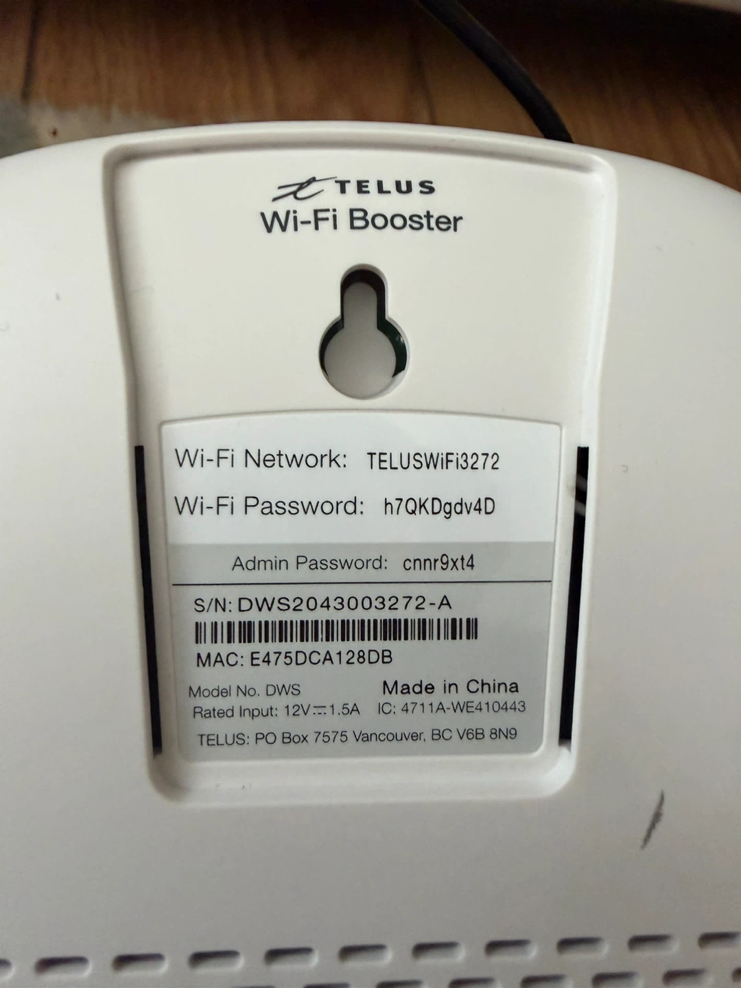 TELUS WiFi Booster DWS Mesh Extender Complete Set - photo 4
