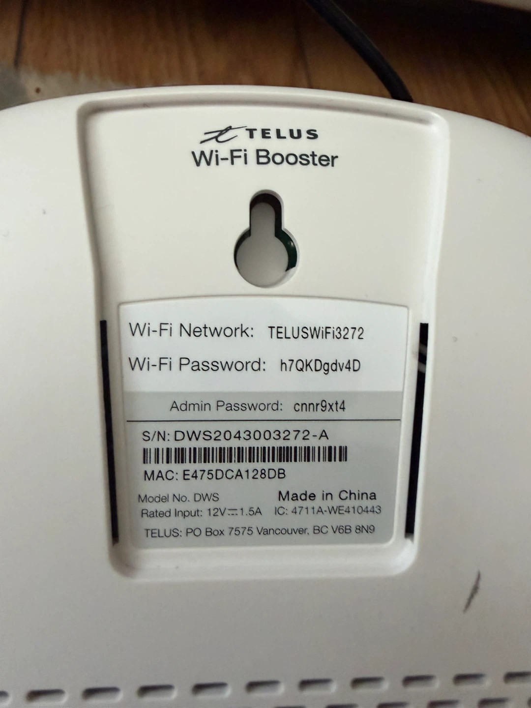 TELUS WiFi Booster DWS Mesh Extender Complete Set - photo 5