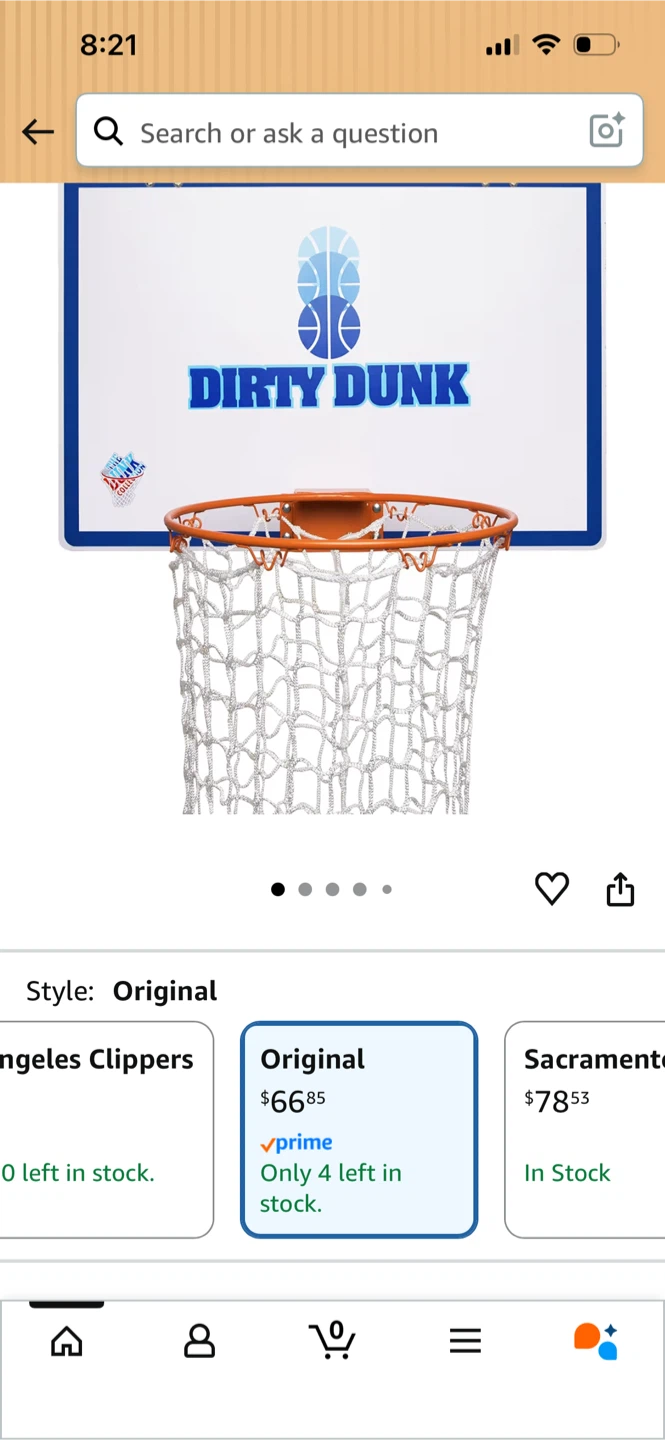 Dirty dunk basketball hoop hamper