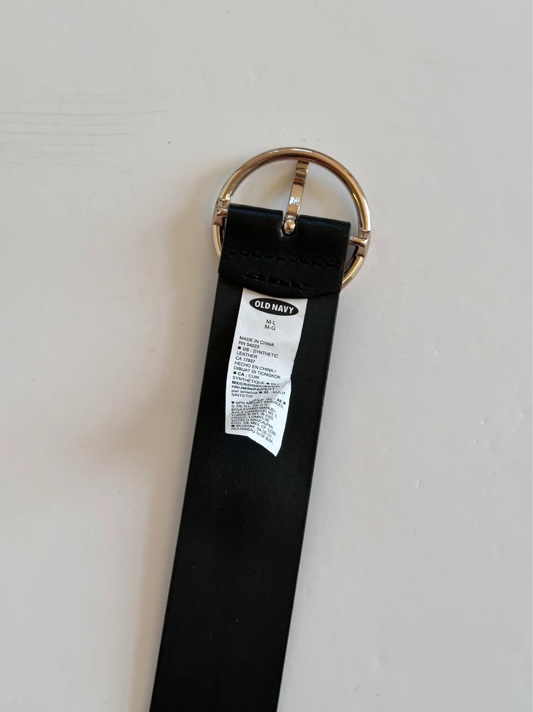 Black Belt with Gold Ring Buckle - photo 2