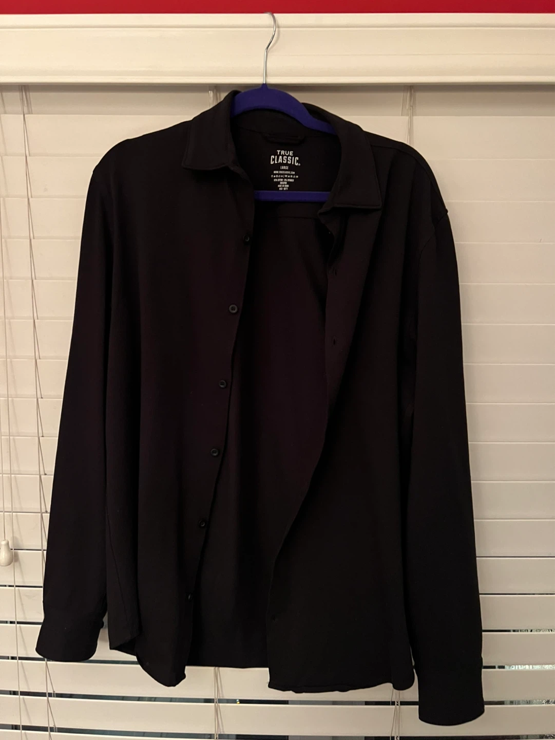 True Classic Black Button-Up Shirt - Large