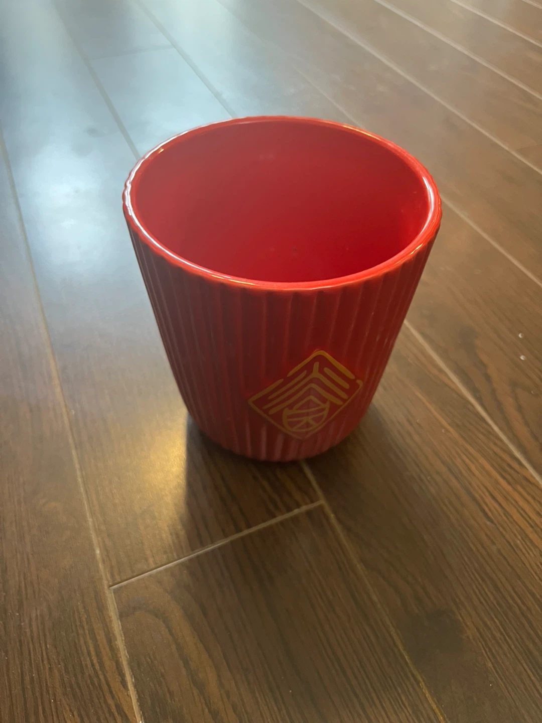 Red Ceramic Planter