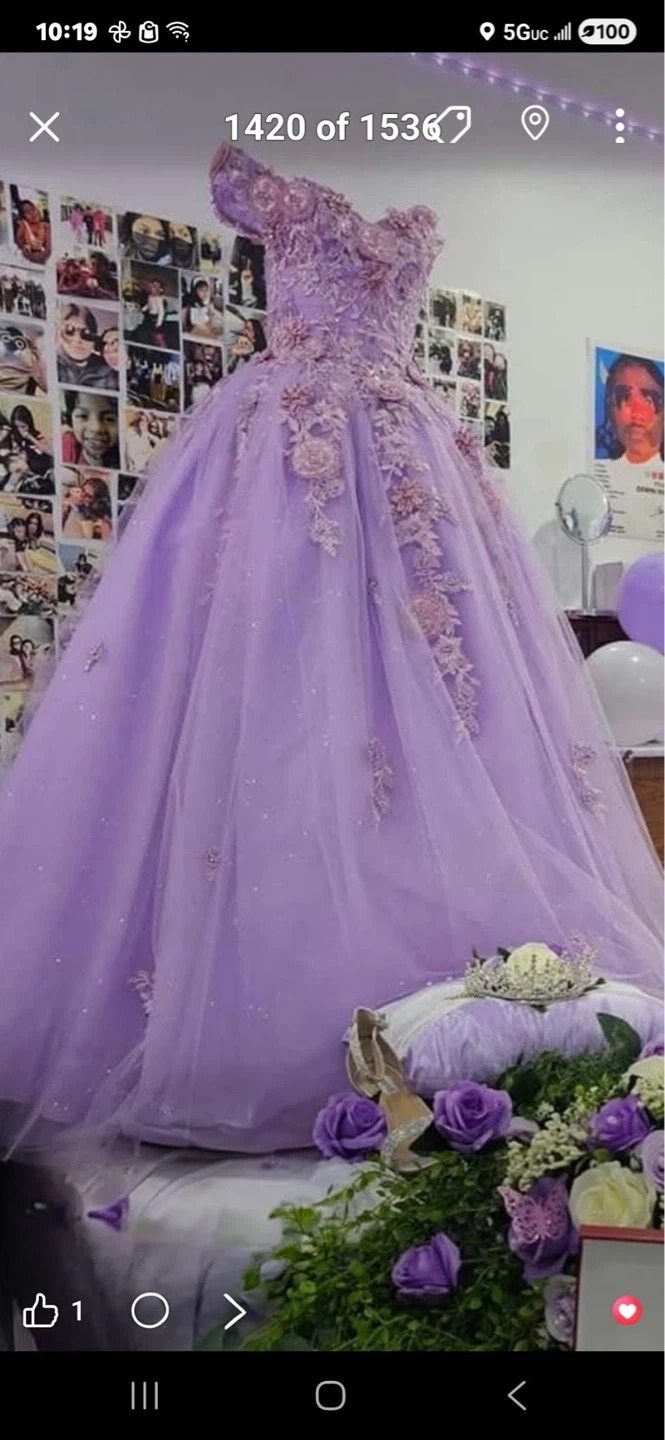 Lavender Quinceañera Dress with Crinoline included
