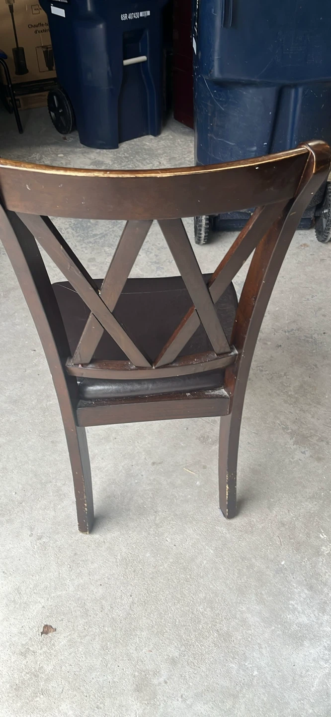 Dark Wood Dining Chair - photo 2