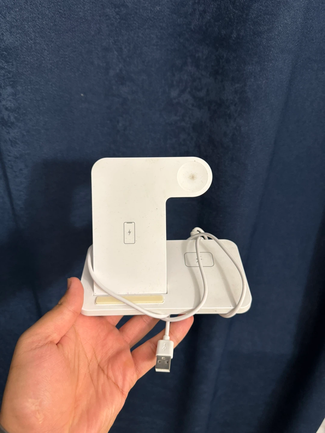 White 3-in-1 Wireless Charging Station