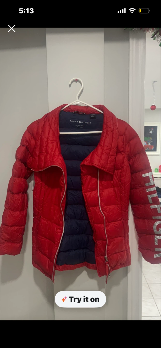 Tommy Hilfiger Red Down Puffer Jacket