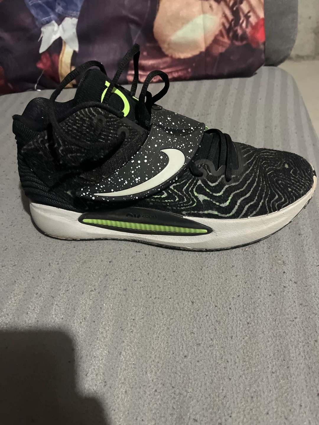 Nike KD 14 black lime glow Basketball Shoes - photo 2