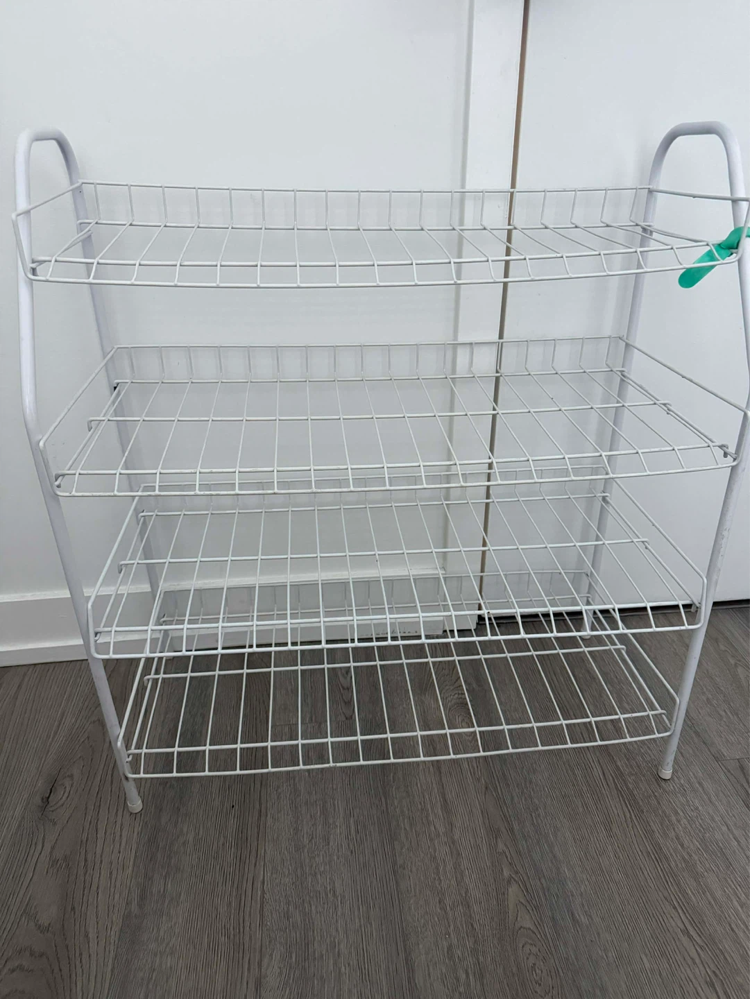 White 4-Tier Wire Shelf Unit