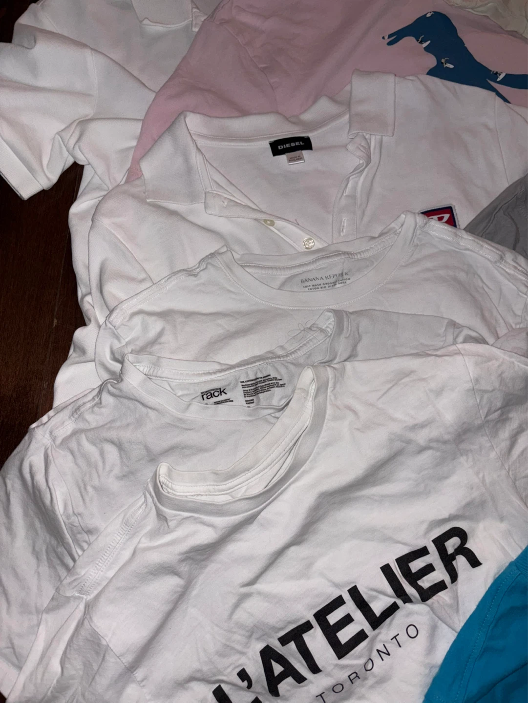 Assorted T-shirts: Adidas, Champion, Penguin, Diesel - photo 2