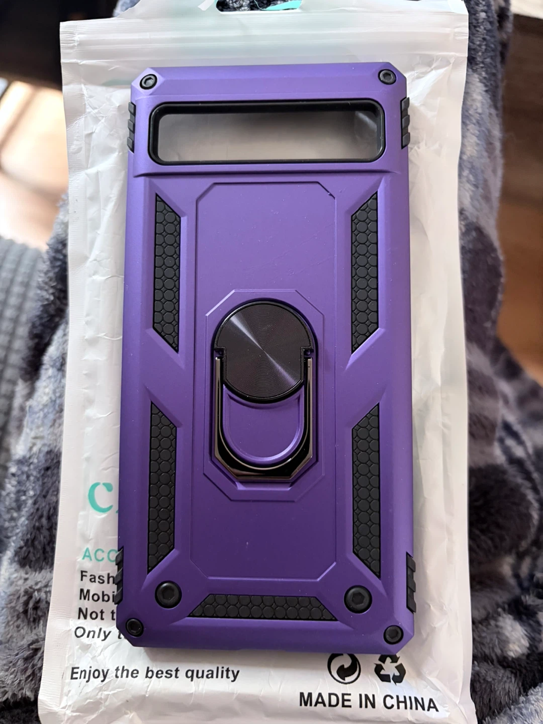 Purple Google Pixel 6a Case with Ring Kickstand