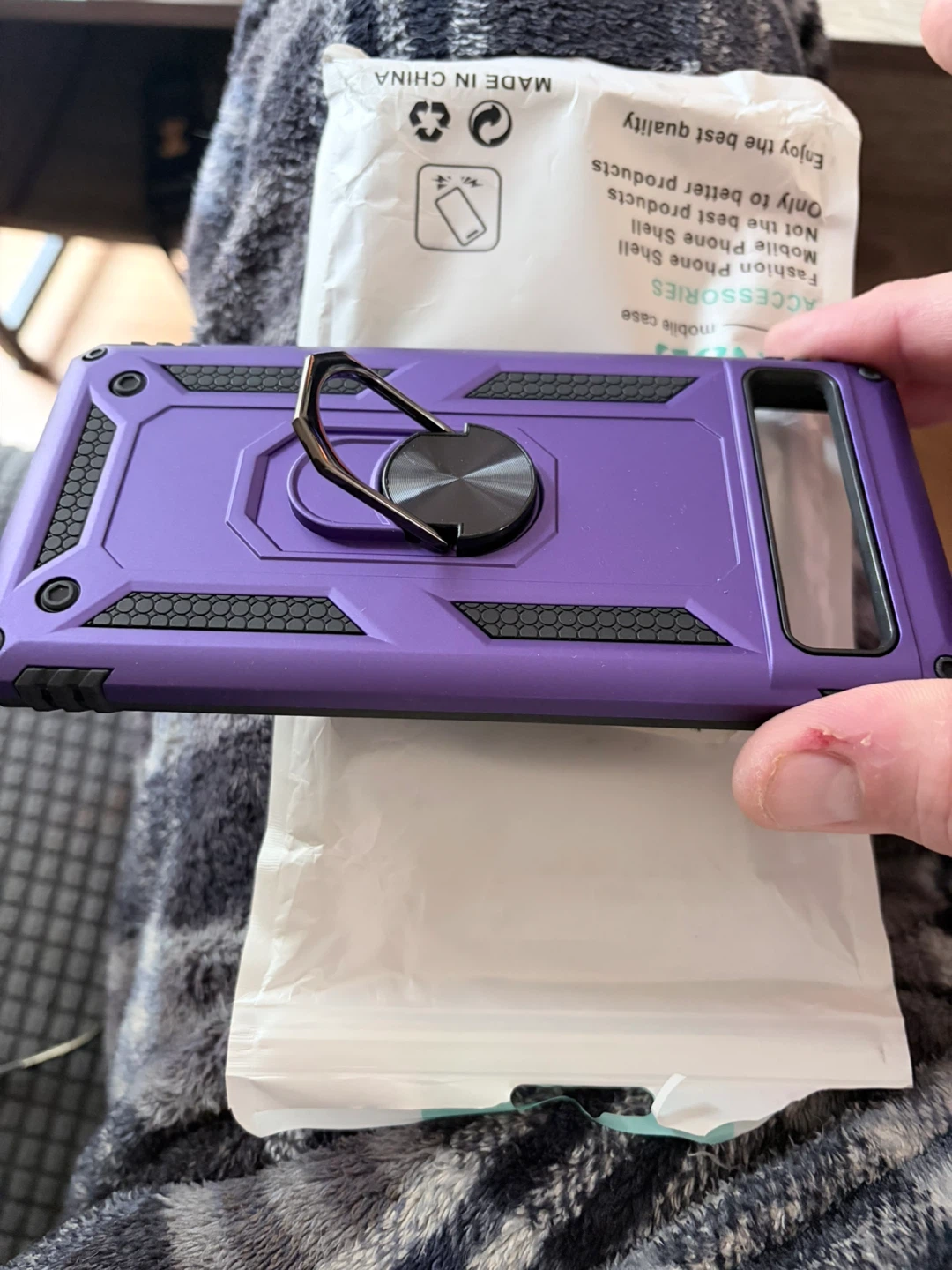 Purple Google Pixel 6a Case with Ring Kickstand - photo 4