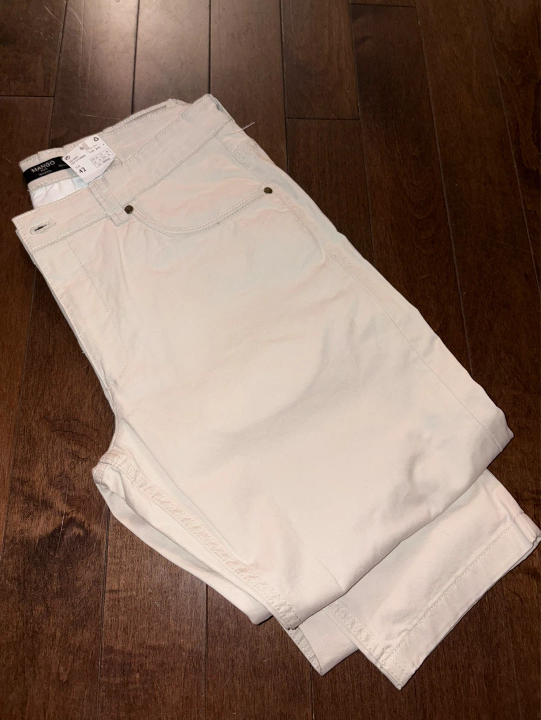 MANGO Men's Beige Chinos - Size 42