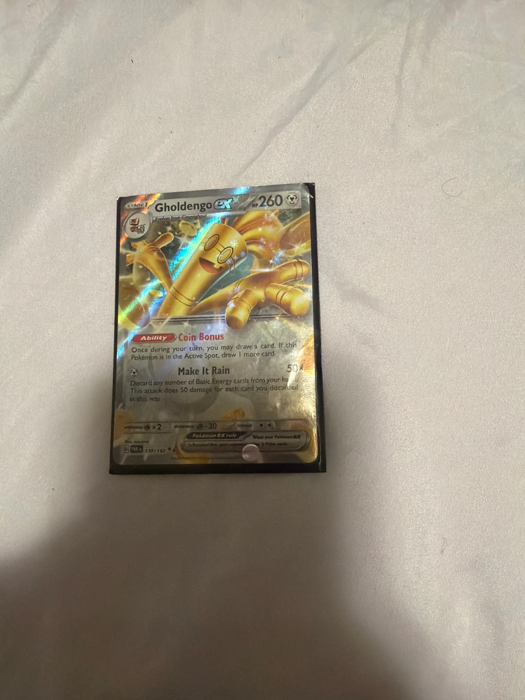 Pokemon Gholdengo EX 139/162 TCG Card