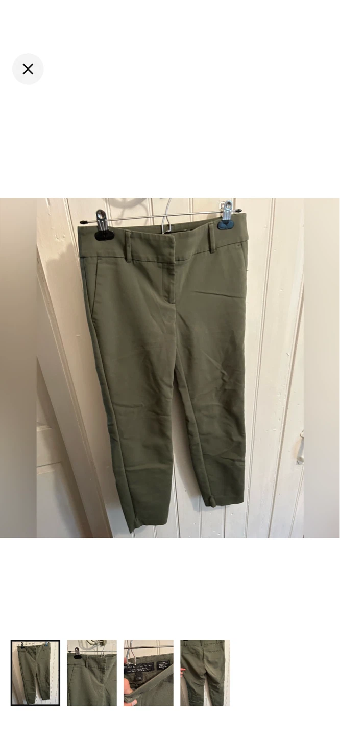 RW & CO. Slim Leg Ankle Length Pants - Olive Green - Size 4