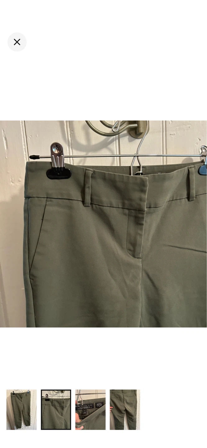 RW & CO. Slim Leg Ankle Length Pants - Olive Green - Size 4 - photo 2