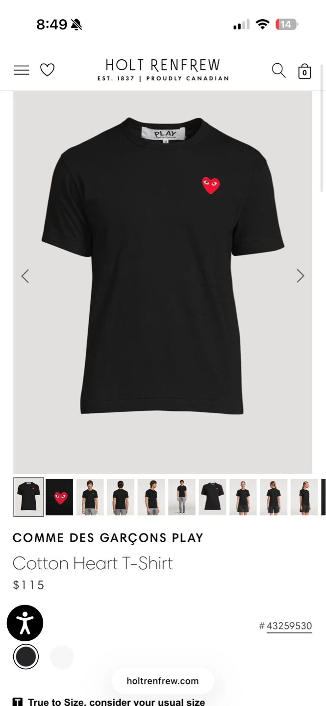 PLAY Comme des Garçons T-Shirts (Size L) - Bundle - photo 3