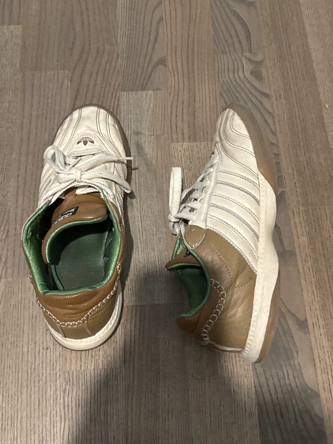 Adidas × Wales Bonner Cream & Brown Samba Sneakers - photo 3