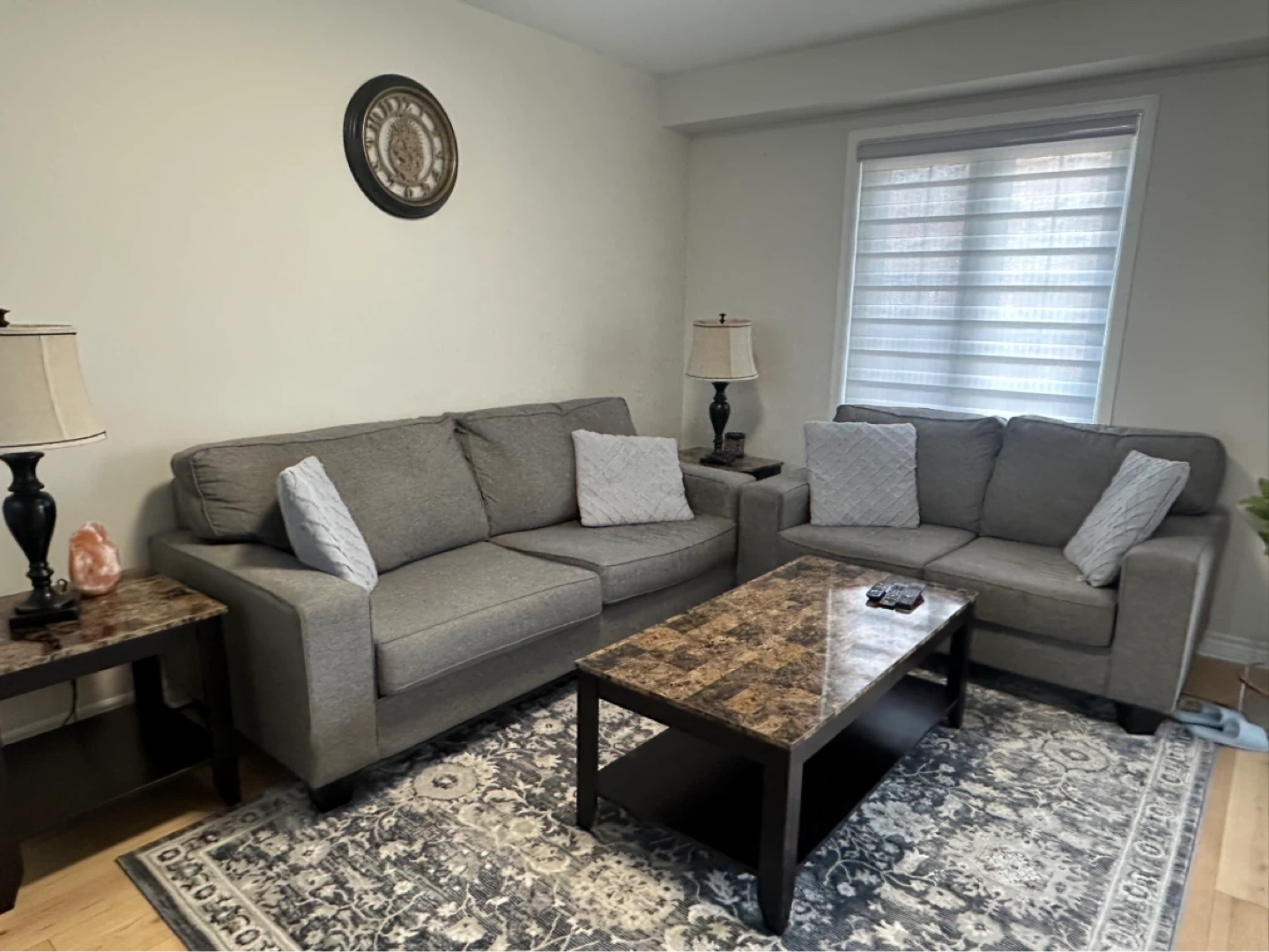 Grey Sectional Sofa with Coffee Table - photo 3
