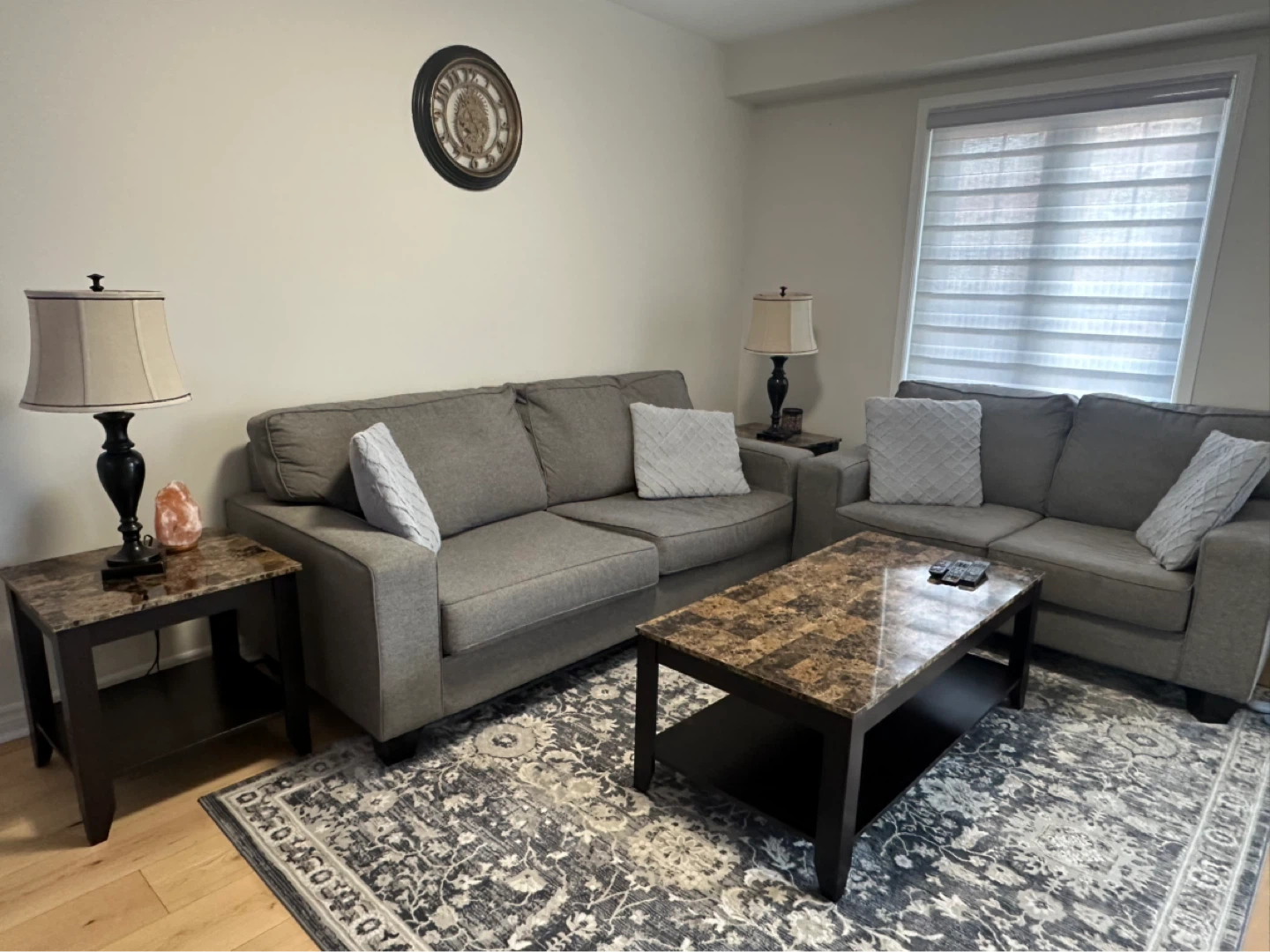 Grey Sectional Sofa with Coffee Table - photo 4