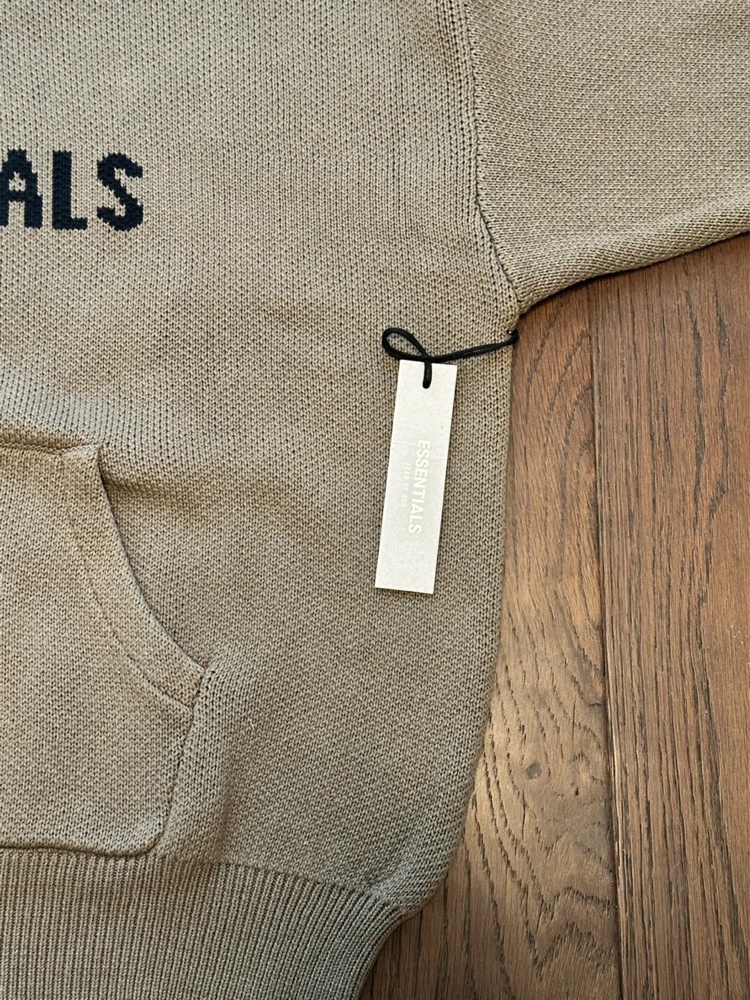 NEW ESSENTIALS Fear of God Beige Knit Hoodie - photo 3