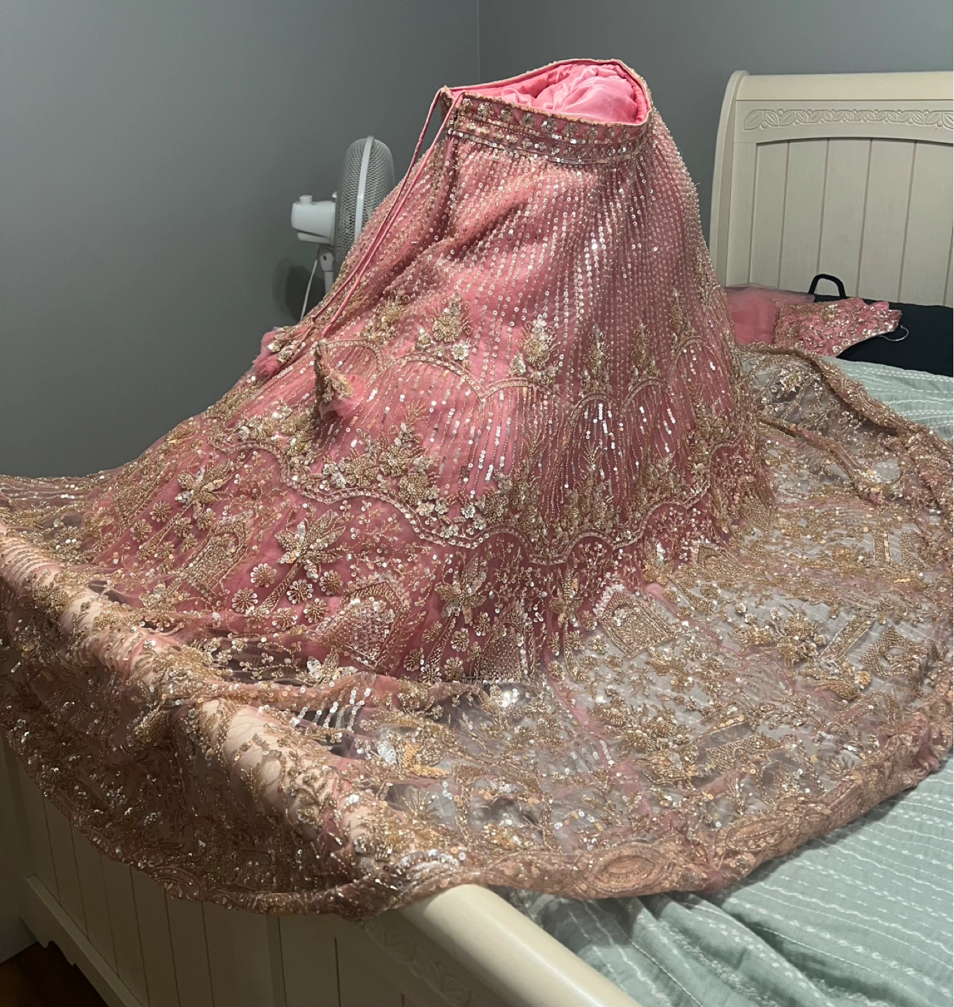 Pink Sequin Lehenga Choli with Dupatta - photo 3