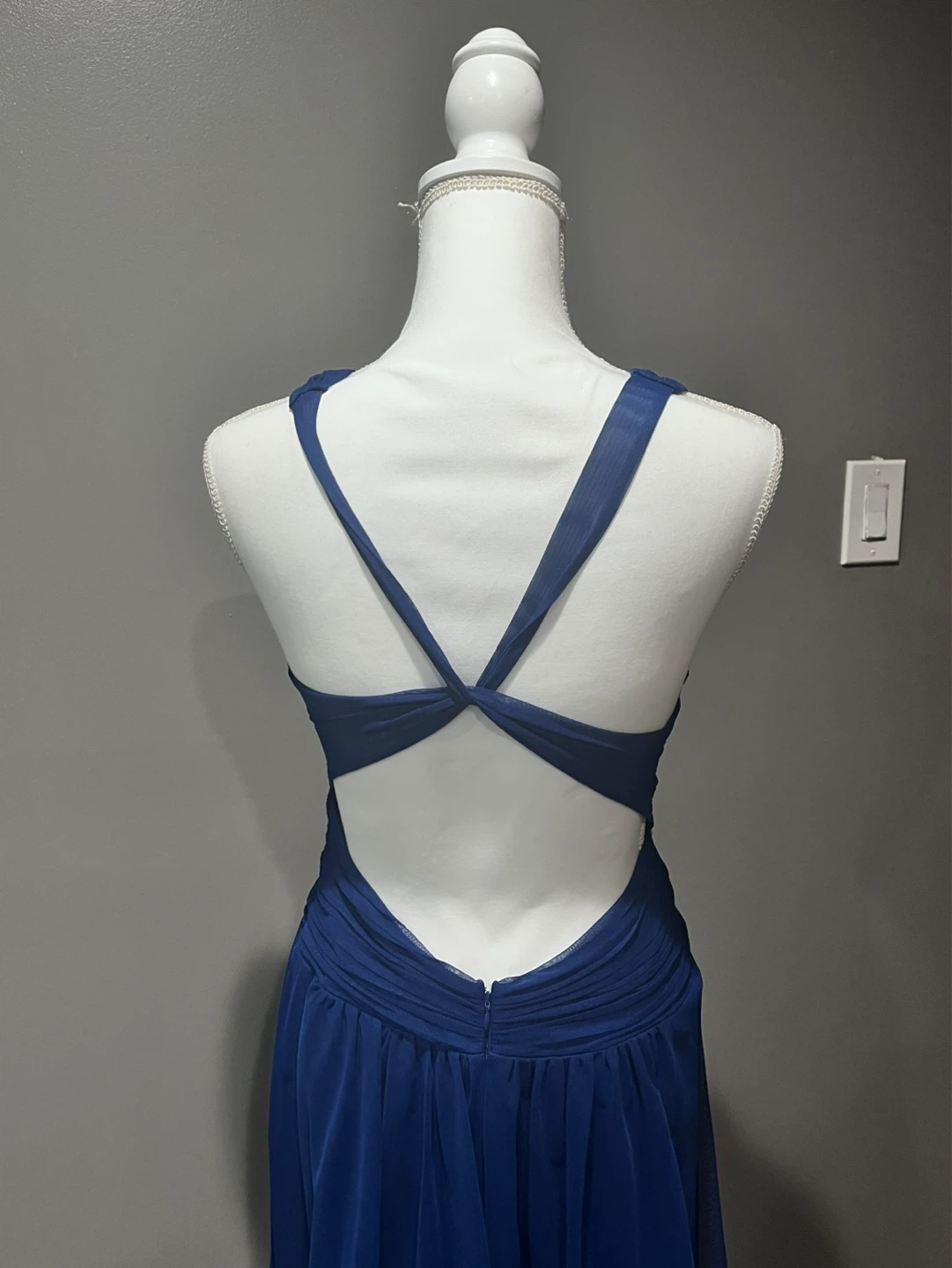 Calvin Klein Royal Blue Ruched Gown - photo 4
