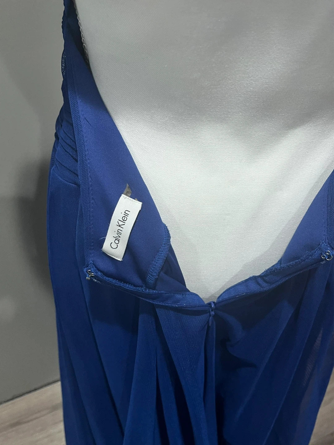 Calvin Klein Royal Blue Ruched Gown - photo 5