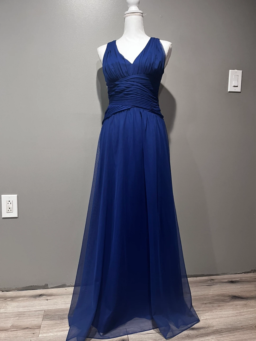 Calvin Klein Royal Blue Ruched Gown