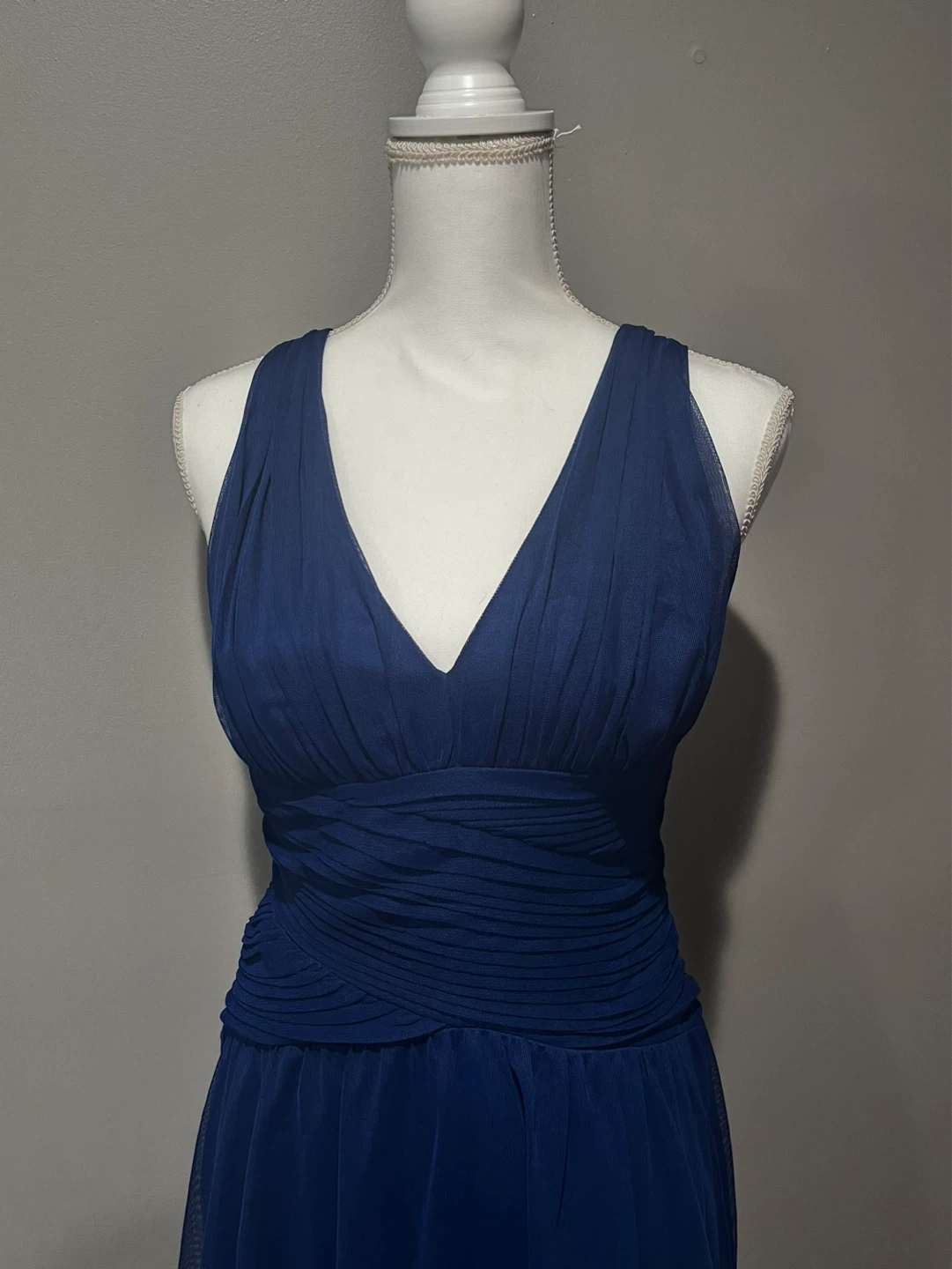 Calvin Klein Royal Blue Ruched Gown - photo 2