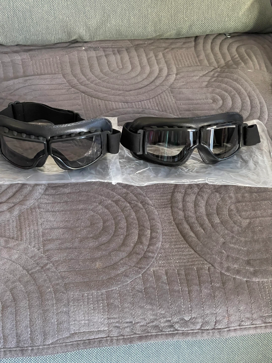 Pair of Black Motorcycle Goggles - photo 3