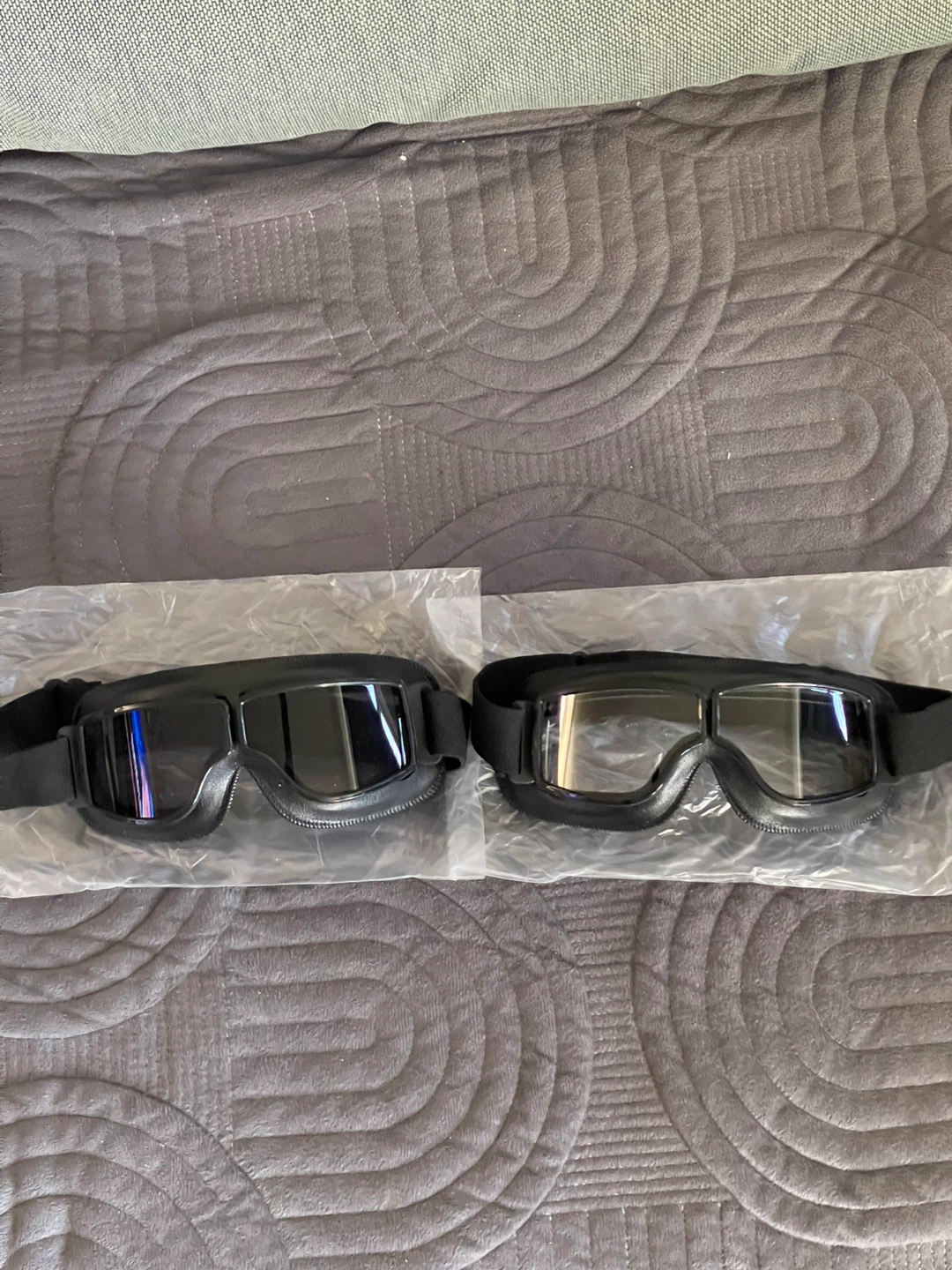 Pair of Black Motorcycle Goggles - photo 4